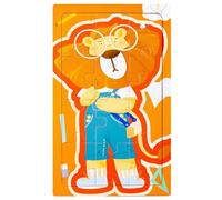 Puzzle animale in legno, puzzle animale per bambini - Puzzle educativo in legno con animali dei cartoni animati da 12 pezzi - Attività di apprendimento prescolare per stimolare l'immaginazione nella
