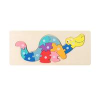 Puzzle Animale in Legno, Puzzle in Legno Dinosauro - Puzzle prescolari di Design Dinosauri | Puzzle Animale in Legno Adorabile, divertente e colorato per 3-5 anni, educazione prescolare STEM