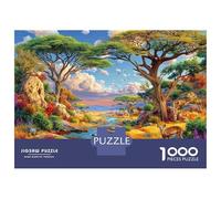 Puzzle Animalei della savana africana 1000 Pezzi Per Adulti E Bambini, Giochi Stimolanti Per Tutta La Famiglia, 70x50cm/1000pcs