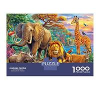 Puzzle Animalei della savana africana 1000 Pezzi Per Adulti E Bambini, Giochi Stimolanti Per Tutta La Famiglia, 38x26cm/1000pcs