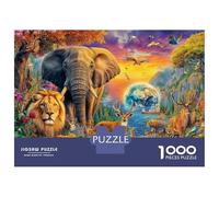 Puzzle Animalei della savana africana 1000 Pezzi Per Adulti E Bambini, Giochi Stimolanti Per Tutta La Famiglia, 70x50cm/1000pcs