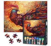 Puzzle animali 1000 pezzi gallo colorato con schizzi di vernice puzzle per adulti 1000 pezzi, puzzle impegnativo impossibile, 49,5 x 69,5 cm
