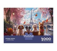 Puzzle Animali 1000 Pezzi in Stile Illustrativo Umoristico - Include Adorabili Puzzle Cani, Un Capolavoro Da 1000 Pezzi Da Montare 38x26cm/1000pcs