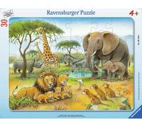 Ravensburger Puzzle - La Fauna dell'Africa, 30 Pezzi - 1 pz.
