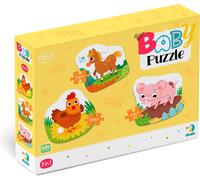 Puzzle Animali Della Fattoria 3 in 1 per Bambini