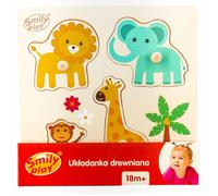 Puzzle animali domestici con supporto in legno