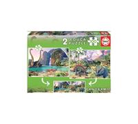 Puzzle Animali - EDUCA - 2x100 MONDO DINO - 7 anni e oltre - 200 pezzi