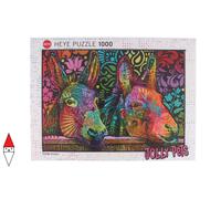 PUZZLE ANIMALI HEYE ASINI DONKEY LOVE JOLLY PETS 1000 PZ
