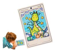 Puzzle Animali in Legno,Puzzle in Legno a pressione - Giocattolo educativo che si adatta a pressione - Giocattoli educativi, Puzzle del telefono cellulare per bambini 3+