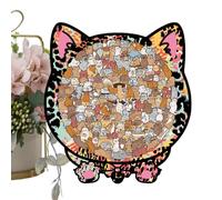 Puzzle Animali per Bambini | Gioco di Abbinamento da 135 Pezzi | Puzzle Con Cornice A Forma Di Gatto Per Bambini | per Ragazzo, Ragazza, Adulto, Amico, in Età Prescolare, Tavolo, Decorazione C