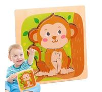 Puzzle Animali,Puzzle di Animali in Legno - Puzzle,Puzzle Animali in Legno per bambini, Cervo, , Rana, Scimmia, Leone, Puzzle Animali ,