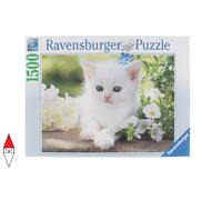 PUZZLE ANIMALI RAVENSBURGER GATTI GATTINO BIANCO 1500 PZ