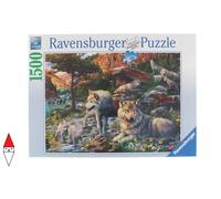 PUZZLE ANIMALI RAVENSBURGER LUPI LUPI IN PRIMAVERA 1500 PZ