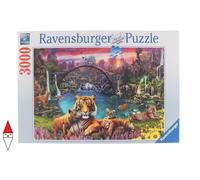PUZZLE ANIMALI RAVENSBURGER TIGRI TIGRI IN UNA LAGUNA PARADISIACA 3000 PZ