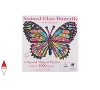 PUZZLE ANIMALI SUNSOUT FARFALLE DEAN RUSSO STAINED GLASS BUTTERFLY 1000 PZ