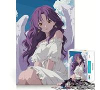 Puzzle Anime Angel Girl da 1000 pezzi,divertente da giocare,senza sbavature,con pezzi ben tagliati,portatile,ideale per i viaggi (38x52cm)