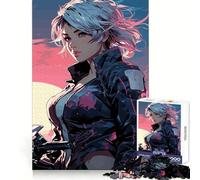 Puzzle Anime Biker Girl da 1000 pezzi per adolescenti, stimola la mente, crea un'atmosfera tranquilla, bordi uniformi, ideale per le vacanze (38x52cm)