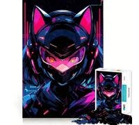 Puzzle Anime Biker Nekomimi da 1000 pezzi per adulti,gioco di abilità mentale,taglio laser per un incastro perfetto,attività gratificante per le giornate di pioggia (50x75cm)