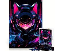Puzzle Anime Biker Nekomimi da 1000 pezzi per adulti, per lo sviluppo delle capacità cognitive, ideale per il relax e il tempo libero, con chiusura a scatto, perfetto come regalo di Natale (50x75cm)