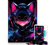 Puzzle Anime Biker Nekomimi per adolescenti,1000 pezzi,divertente gioco di memoria,superficie liscia e senza sbavature,regalo di compleanno,rompicapo (38x52cm)