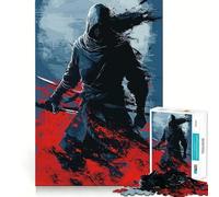 Puzzle Anime Blue Japan Shinobi da 1000 pezzi,sfida mentale,taglio di alta precisione,divertente sfida per il tempo di attesa (38x26cm)