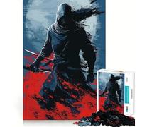 Puzzle Anime Blue Japan Shinobi per adulti,1000 pezzi,gioco di memoria e allenamento per la mente,taglio laser per un incastro perfetto, alleviare lo stress (50x75cm)