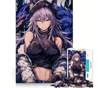 Puzzle Anime City Girl W Monster da 1000 pezzi,ideale per stimolare la concentrazione,con taglio laser per un incastro perfetto e un'attività divertente per i propri cari (38x52cm)