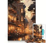 Puzzle Anime City Tramonto Crepuscolo 1000 Gioco di concentrazione mentale Taglio di precisione Bordi lisci Gioco significativo per costruire connessioni (50x75cm)