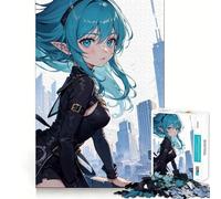 Puzzle anime con ragazza elfa per adulti,1000 pezzi,gioco stimolante per la mente,dimensioni uniformi,pezzi precisi,ideale da portare in viaggio,gioco per allenare la mente,regalo (38x26cm)