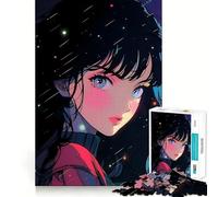 Puzzle Anime Cool Girl da 1000 pezzi,divertente per allenare la mente,con componenti robusti e ben definiti,ideale per rilassarsi in casa (50x75cm)