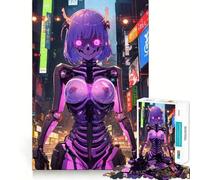 Puzzle Anime Cybernetic Demon da 1000 pezzi,gioco creativo per lo sviluppo delle abilità,incastro perfetto,nessun pezzo si stacca,attività per rafforzare il legame con i propri cari (50x75cm)