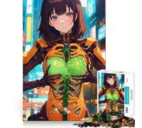 Puzzle anime Cybernetic Girl da 1000 pezzi per adolescenti,gioco stimolante per la mente,montaggio sicuro e stabile,divertimento assicurato per tutta la famiglia (50x75cm)