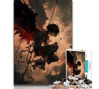 Puzzle Anime Demon Angel per adulti e adolescenti, 1000 pezzi, antistress per ammazzare il tempo durante le vacanze, con poster abbinato e foglio di quiz (50x75cm)