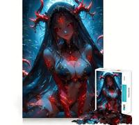 Puzzle Anime Demon Girl da 1000 pezzi,gioco cognitivo divertente,taglio di alta precisione, alleviare lo stress (38x26cm)