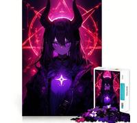 Puzzle Anime Demon Girl da 1000 pezzi,gioco per lo sviluppo delle capacità cognitive,superficie liscia e priva di sbavature,rilassante attività di gruppo al chiuso (50x75cm)