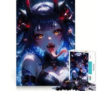 Puzzle Anime Demon Girl da 1000 pezzi per adolescenti,divertente per stimolare la mente,con pezzi di dimensioni uniformi e precisi,ideale per attività di gruppo rilassanti al chiuso (38x26cm)