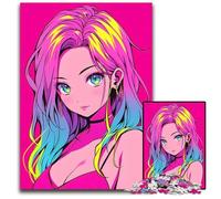 Puzzle Anime di Belle Donne 1000 Pezzi per Adulti Puzzle di Carta Rilassante Intrattenimento Perfetto Regalo di Natale e Decorazione per la Casa 1000 PZ (38x26cm)