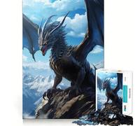 Puzzle Anime Drago del Cielo da 1000 pezzi,gioco di concentrazione mentale,taglio di precisione,bordi lisci,attività coinvolgente per serate tranquille (38x52cm)