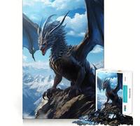 Puzzle Anime Drago del Cielo da 1000 pezzi per adolescenti,stimolante per la mente,divertimento,incastro perfetto,attività coinvolgente per rilassarsi in casa (38x26cm)