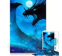 Puzzle Anime Dragon Girl per adulti,1000 pezzi,gioco di concentrazione,tagli di precisione,bordi lisci,divertente sfida per i momenti di attesa (38x52cm)