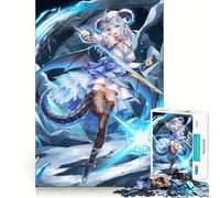 Puzzle Anime Dragon Girl Warrior da 1000 pezzi per adolescenti,gioco stimolante per la mente,montaggio sicuro e stabile,divertimento serale in famiglia (50x75cm)