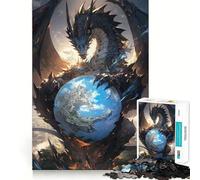 Puzzle Anime Dragon of The World per ragazzi,1000 pezzi,gioco stimolante per la mente,montaggio sicuro e attività di condivisione per i propri cari (38x52cm)