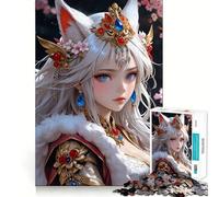Puzzle Anime Fox Girl 1000 Gioco di memoria ad alta precisione Taglio di precisione Artigianato Sfida cerebrale interattiva per la casa (38x52cm)