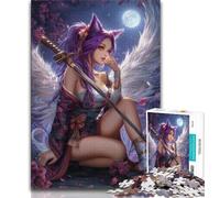 Puzzle Anime Fox Girl da 1000 pezzi per adolescenti e adulti, antistress, sfida difficile, decorazioni e regali unici per la casa, 75x50cm