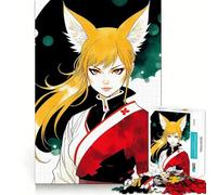 Puzzle Anime Fox Girl per adolescenti,1000 pezzi,divertente gioco di memoria,superficie liscia e senza sbavature,regalo di compleanno,rompicapo (50x75cm)