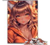 Puzzle Anime Fox Girl per adulti, 1000 pezzi, difficili da completare ma divertenti e spiritosi, regalo di compleanno, regali, arte murale (50x75cm)