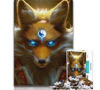Puzzle Anime Fox God da 1000 pezzi per adulti e adolescenti, gioco stimolante e per famiglie con pezzi completamente interconnessi di forma casuale, 38x26cm