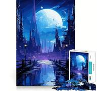 Puzzle Anime Future City da 1000 pezzi,gioco di concentrazione mentale,tagli di precisione,bordi lisci,attività coinvolgente per serate tranquille (38x26cm)