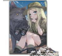Puzzle Anime Girl And Wolf per adolescenti, puzzle da 2000 pezzi, arte interessante, riduzione dello stress, lista dei desideri con Babbo Natale per età 14 anni (70x100cm)