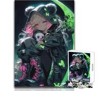 Puzzle Anime Girl con Falce per Adolescenti, 1000 Pezzi, Risoluzione dei Problemi, Divertimento Educativo, Meraviglioso Regalo Premuroso, Dimensioni 38x26cm